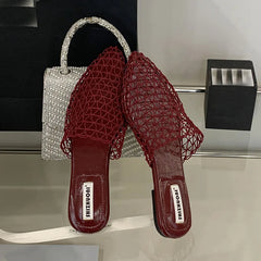 Pointed Toe Flats Slippers Footwear Sandals Shoes Beach Slides Flats Slippers Shoes