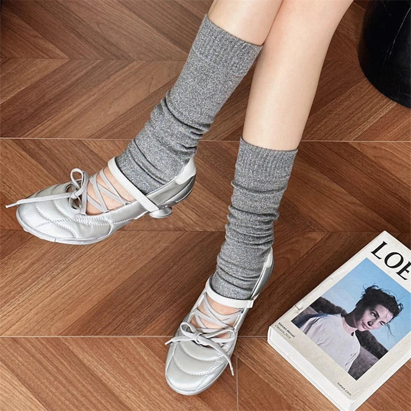 Special Heel Design Lace-Up Ballet Shoes Non-Slip Buckle Strap Shoes Hand-made Round Toe Sapatos Femimino