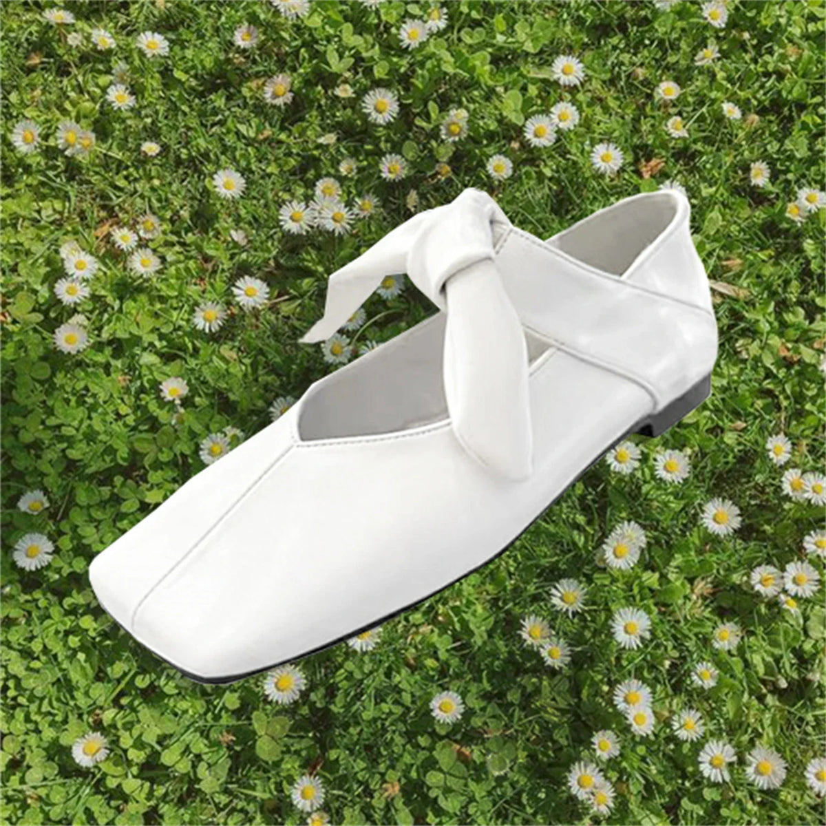 Ballerinas Shoes Round Toe Black Velvet Silver Mary Jane Shoes Sandals Elegant Ballet Flats