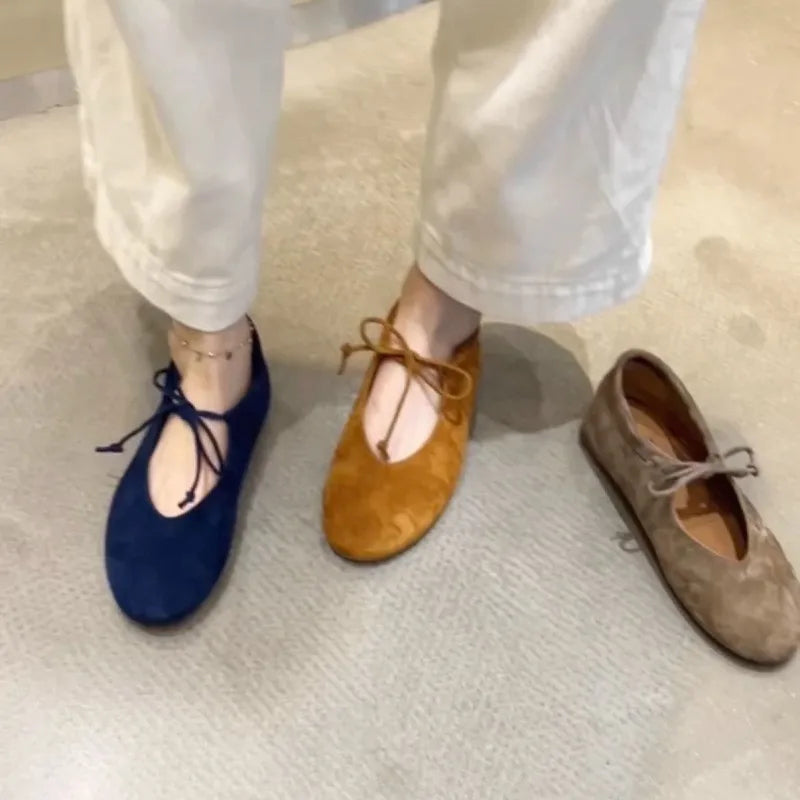 Lace Up Mary Janes Flats Shoes