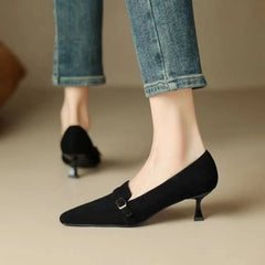 High Heels Loafers Office Elegant Dress Trendy Pointed Toe Low-top Shoes Wedding Bridal Quality Shoes