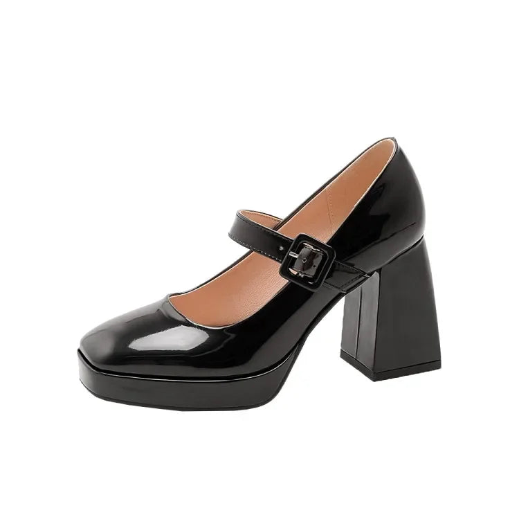 Red Patent Leather Mary Jane Pumps