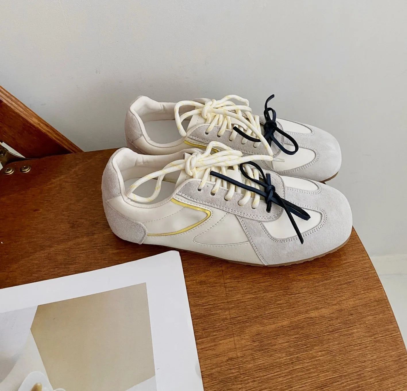Retro Concise Round Toe Shoes Korean Hot Style Casual Comfortable Soft Sneakers Elegant Shoes