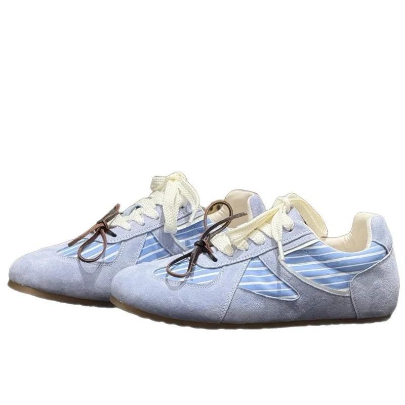 Retro Concise Round Toe Shoes Korean Hot Style Casual Comfortable Soft Sneakers Elegant Shoes