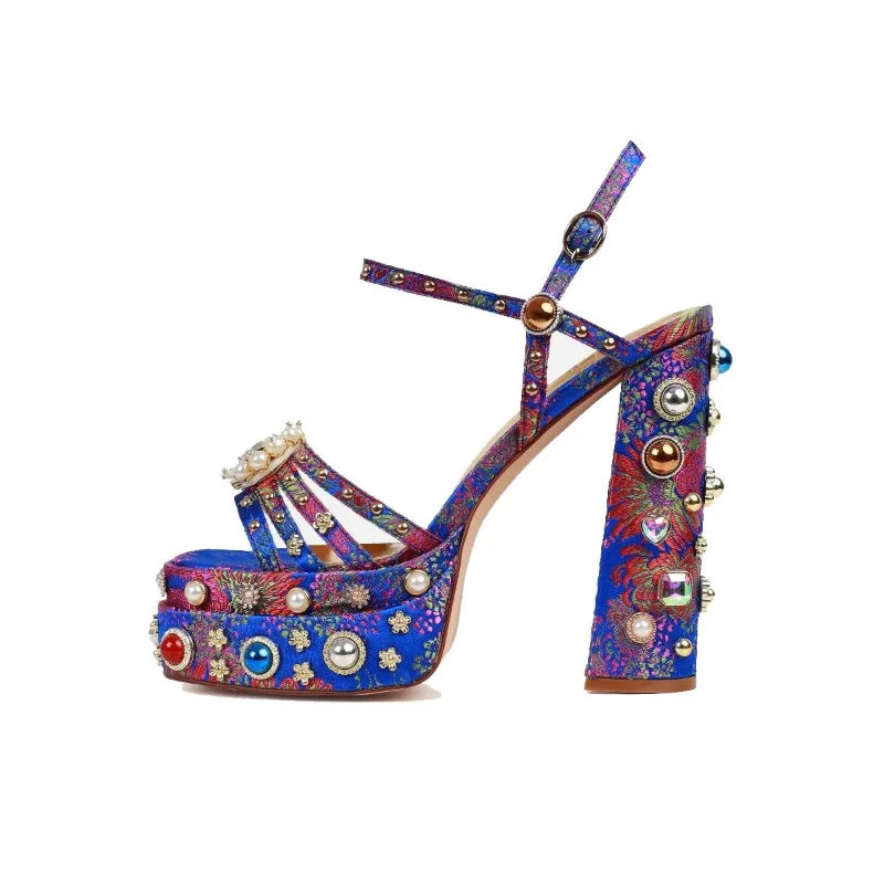 European and American Thick High Heels