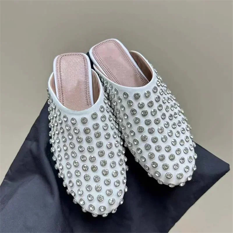 Casual Comfort Flat Mary Jane Single Shoes European and American Rivet Buckle Shoes Dance Shoes