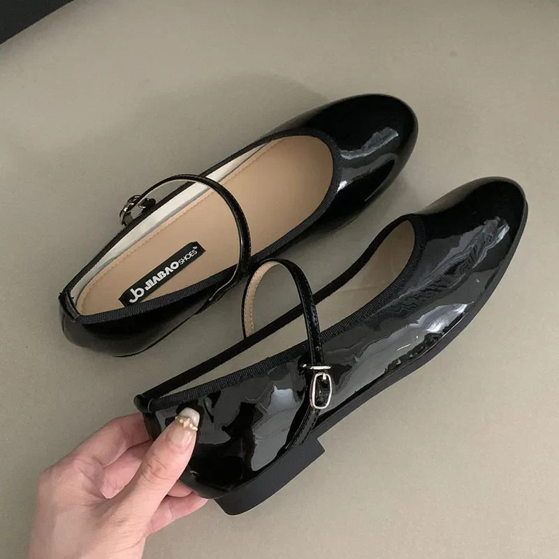 Footwear Shallow Flats With Shoes Round Toe Buckle Strap Flats Mary Janes Lolita Shoes