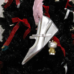 Shoes Silver Pointed Toe High Heels Wedge Heel Pumps Buckled Mary Janes Formal Shoes T Stage Catwalk Shoes