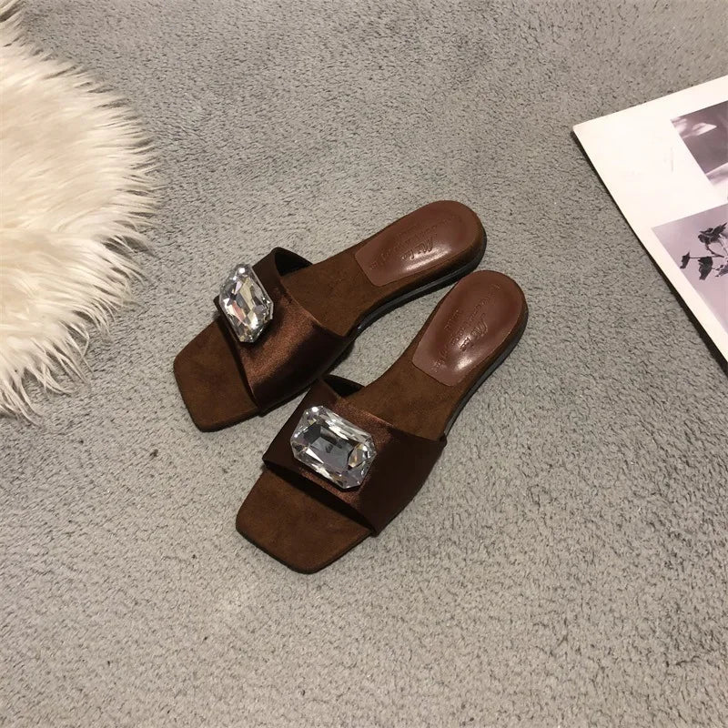 Low Shoes PU Hoof Heels Rome Fabric Rubber Shoes Low Hoof Heels PU Rubber Rome