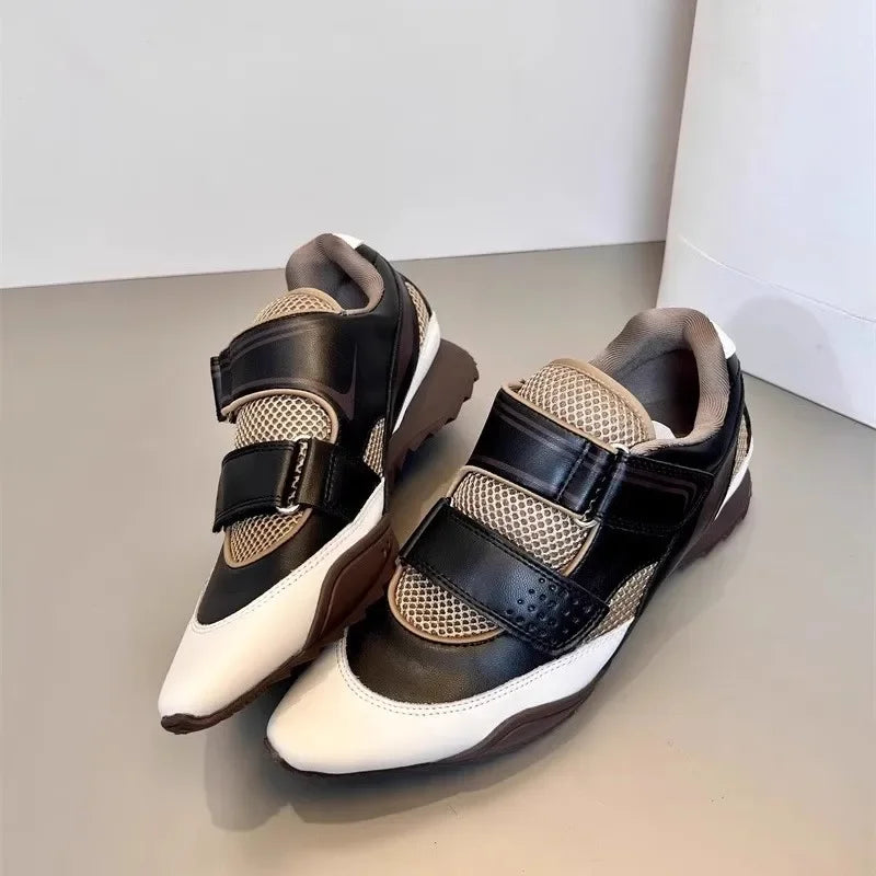 Sneaker Pointed Toe Outdoor Sport Comfortable Casual Catwalk Model Flat Shoes Zapatillas Mujer