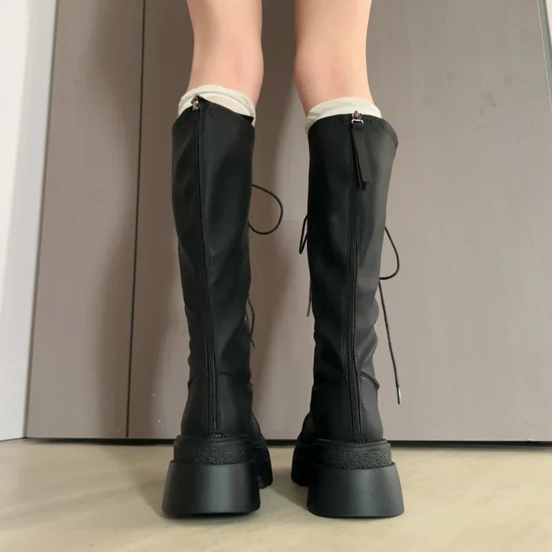 Flats Platform High Boots Shoes