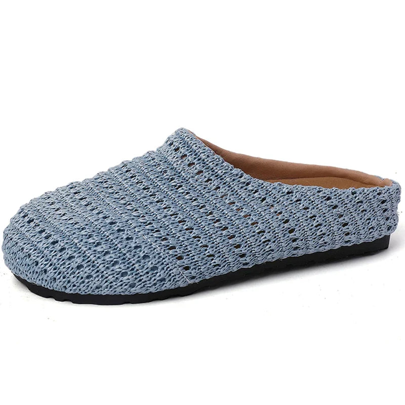 Breathable Hollow Out Mules Slippers Slip On Singbacks Shoes Casual Dress Slides