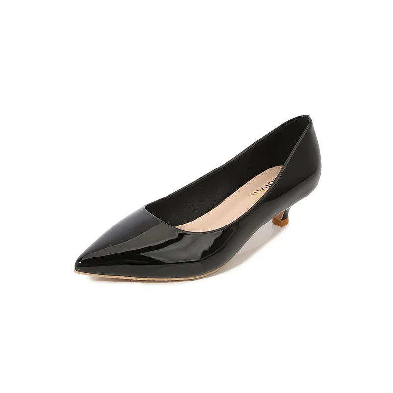 elegant patent leather shoes pointed toe candy color low heel pumps shallow mouth single leather pumps big size 43