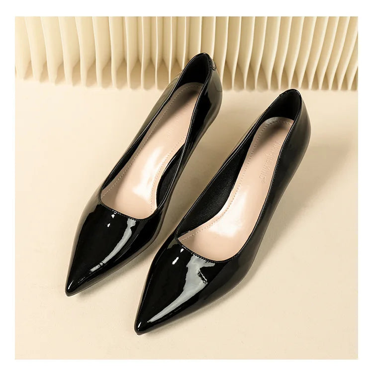 5cm Stilletos High Heels Red/Nude Pumps Patent Leather Tacones Wedges Femme Office Gift Shoes Wedding
