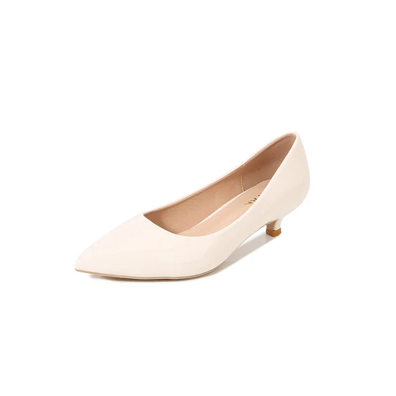 elegant patent leather shoes pointed toe candy color low heel pumps shallow mouth single leather pumps big size 43