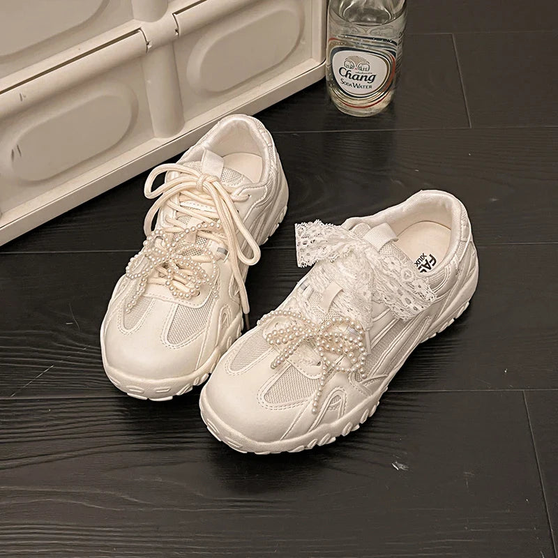 Sport Mesh Sneakers Breathable Shoes Casual Running Mujer Zapatos Lace Up Walking Sandals Mujer