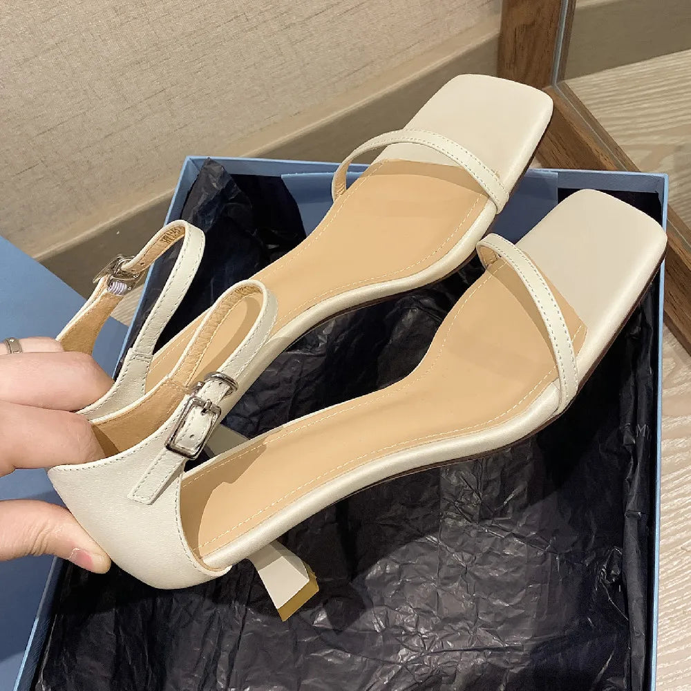 thin high heel sandals narrow band open toe ankle strap elegant heeled dress pumps shoes
