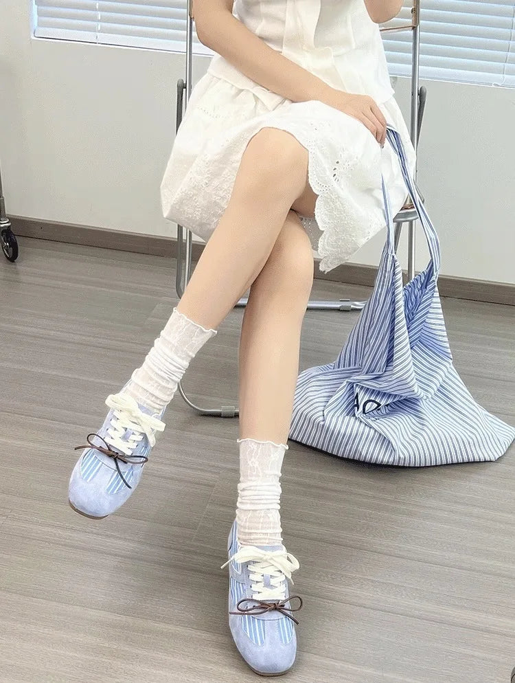 Retro Concise Round Toe Shoes Korean Hot Style Casual Comfortable Soft Sneakers Elegant Shoes