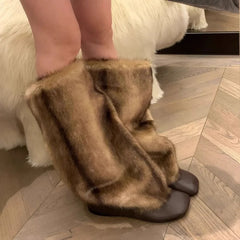Hairy High Top Long Boots