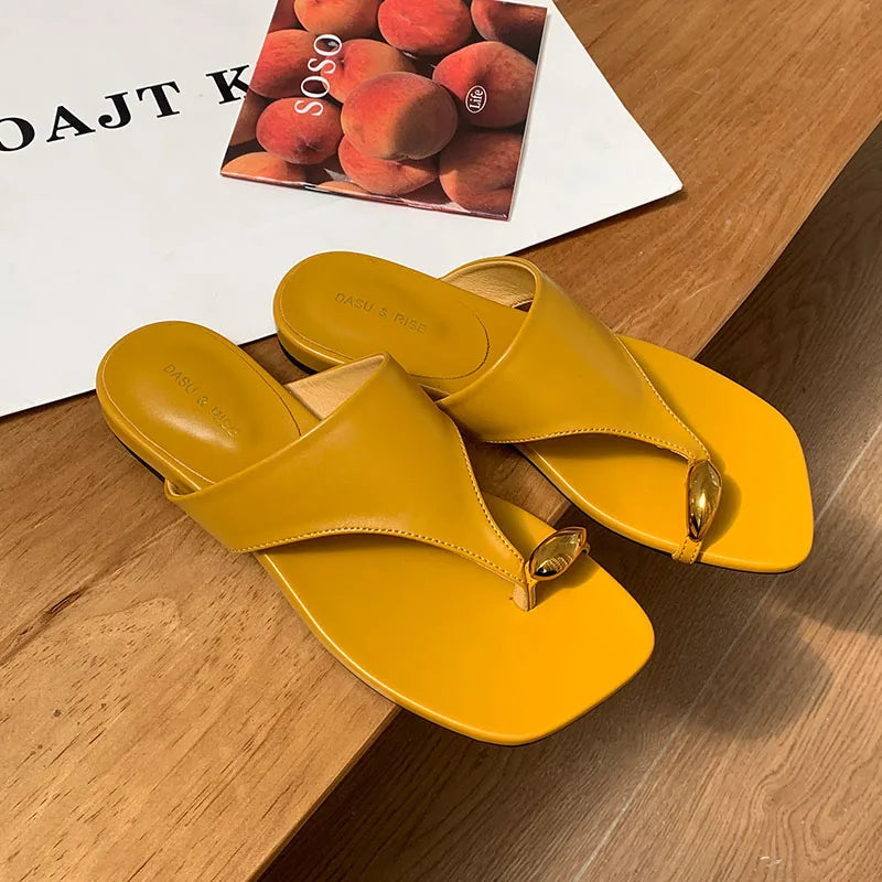 Beach Slides Flats Slippers Shoes Metal Flats Slippers Shoes Sandals Flip flops