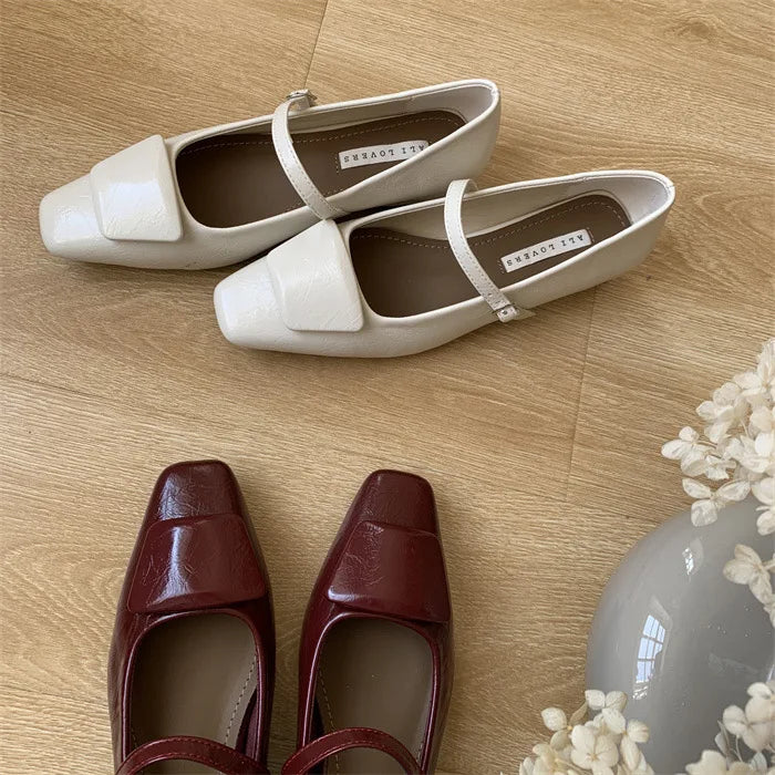 Shoes Heels Casual Sneakers Flats Square Toe Modis Clogs Platform On Heels Dress Retro Comfortable Ne
