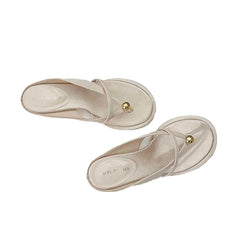 Clip Toe High Heels Sandals Shoes Woman Brand Beach Flip Flops Shoes Slingback Slides