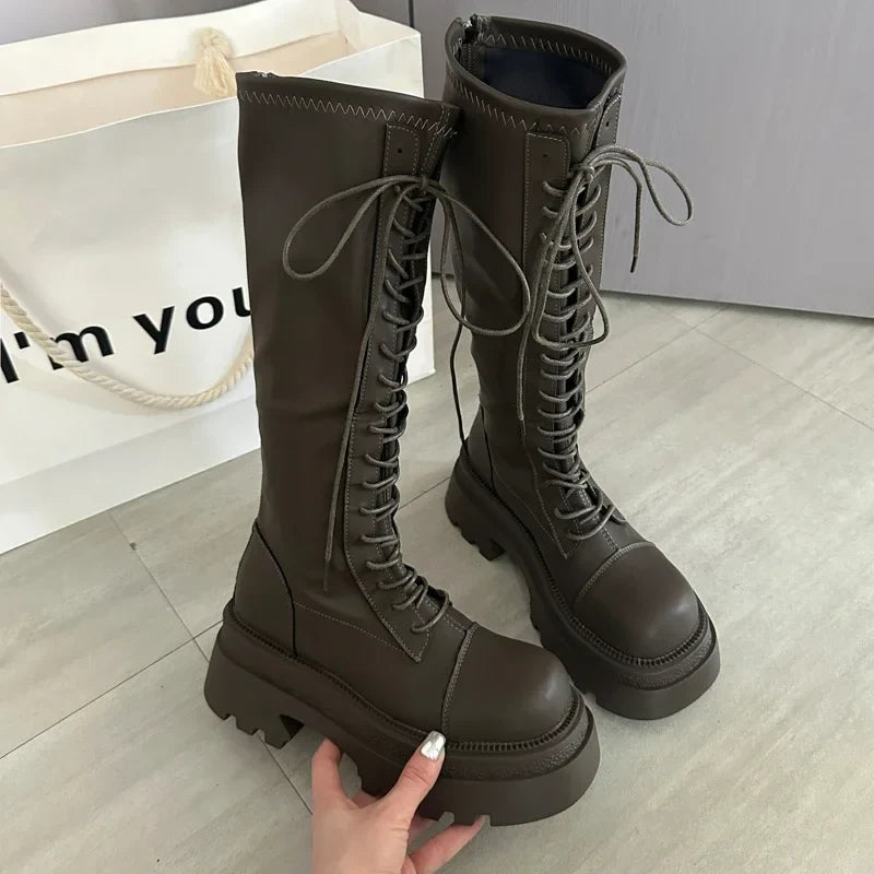 Flats Platform High Boots Shoes