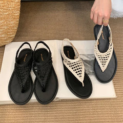Flats Sandals Slides Shoes Beach Flip flops Round Toe Flats Sandals Shoes
