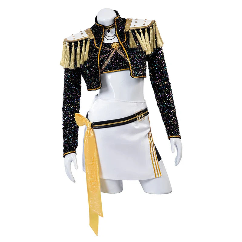 Mira Cosplay Costume Wig Shoes Black Coat Singing Suit Song-Promotion Costume Halloween Party Role Playing Outfit