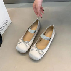 Bow-bottom Ballet Shoes Dance Shoes French Mary Jane Shoes in 2024