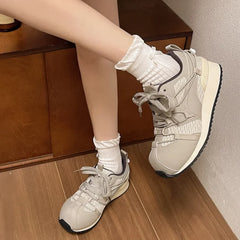 Sneakers Lightweight Non Slip Soft Sole Running Shoes Trend Casual Height Increase Sports Shoes