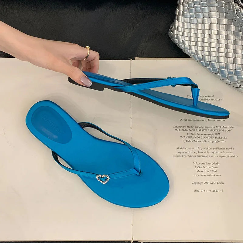 Round Toe Flats Slippers Shoes In Beach Slides Flats Sandals Shoes Flip flops