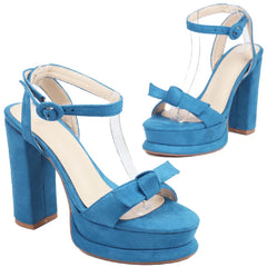 High Heels Sandals Shoes Platform Flip Flops Nude Blue Heeled Dance Party Wedding Stripper Shoes Big Size