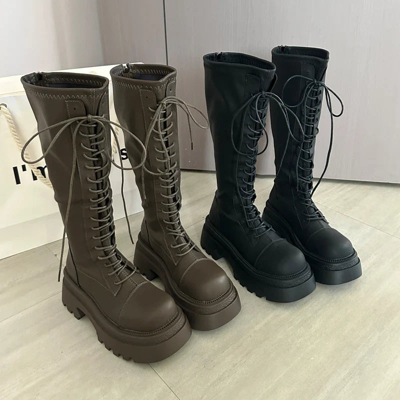 Flats Platform High Boots Shoes