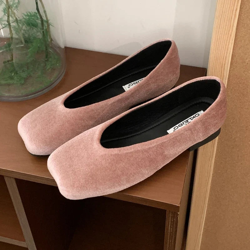 Footwear Mary Jane Shoes Shallow Comfort Soft Sole Square Toe Brand Flats Shoes Ladies