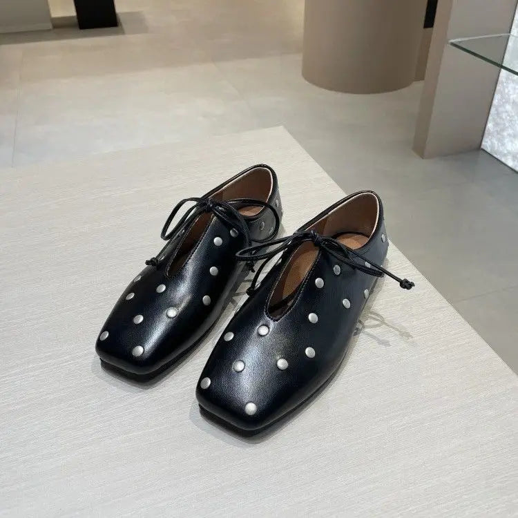 diamond flat shoe Comfortable Casual Flats Retro Shoes Low Heeled Soft Soled Flat Shoes