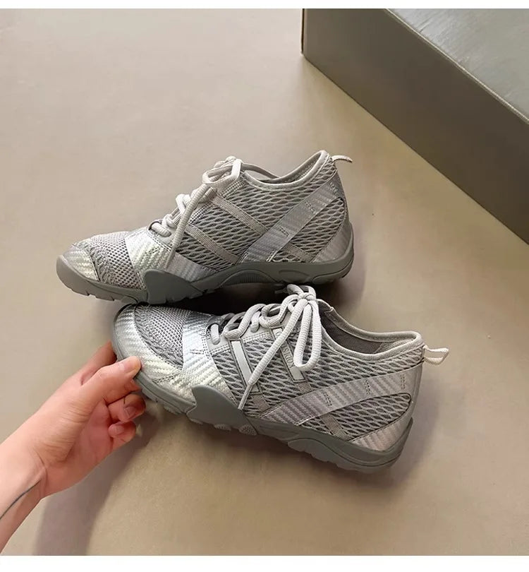 Students Running Shoes Mesh Breathable Casual Sports Shoes Lightweight Comfortable Soft Sneakers Mujer Zapatos