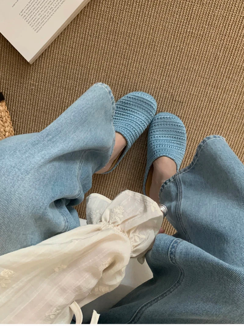 Breathable Hollow Out Mules Slippers Slip On Singbacks Shoes Casual Dress Slides