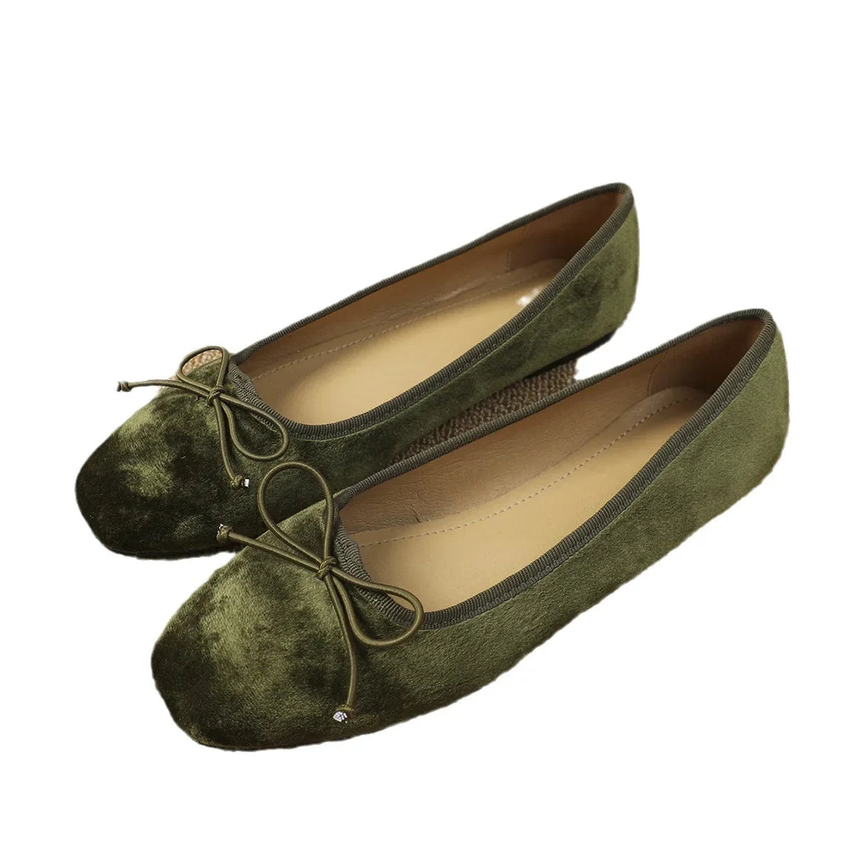 Shoes Round Toe Soft Bottom Loafers Comfortable Flats Casual Boat Shoes Bowtie ballerinas shoes Woman