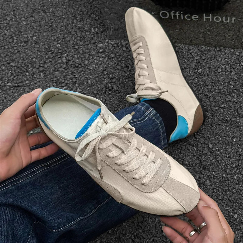 Men High Quality Lace-Up Comfortable Soft Sole Flatsshoes Outdoor Casual Breathable Sneakers Fitness Shoes Male Shoes