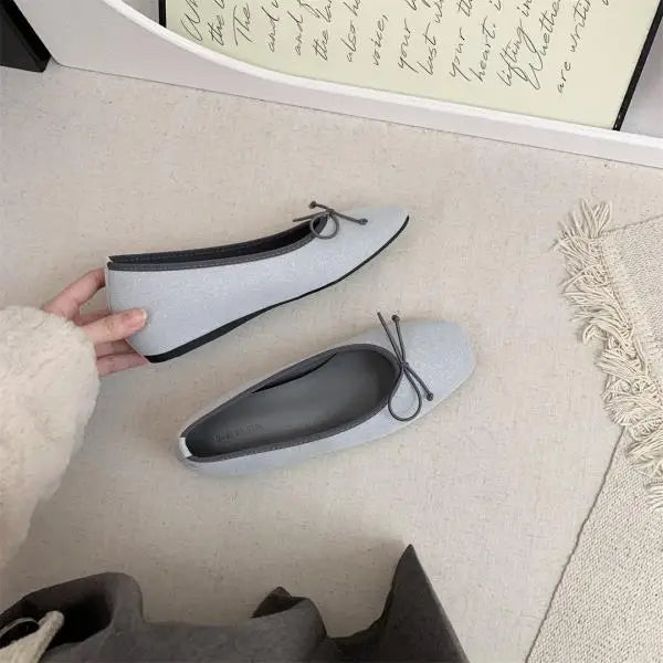 Increas Height Shoes Square Toe Casual Sneakers Clogs Platform All-Match Dress Flats Slip-on M