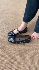 Leather Shoes Soft All-Match Shallow Mouth Modis Casual Sneakers Flats Round Toe Genuine Leather Dress Mary