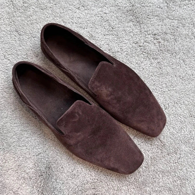 Loafers Comfortable Commuter Shoes Casual Flats Walking Schoenen Dames Sliders Square Head Flat Sho