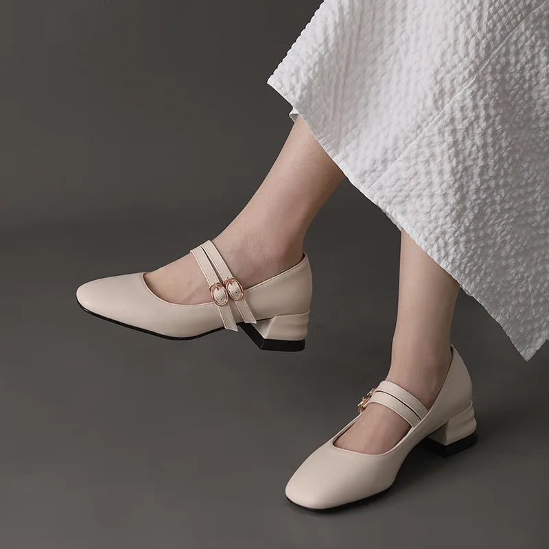 Shoes Casual Sneakers Heels Flats Square Toe Comfortable On Heels Big Size Fall Dress Leisure Lace-