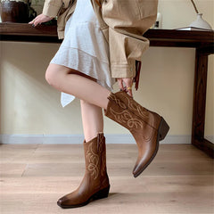 Embroidered Western Cowboy Boots