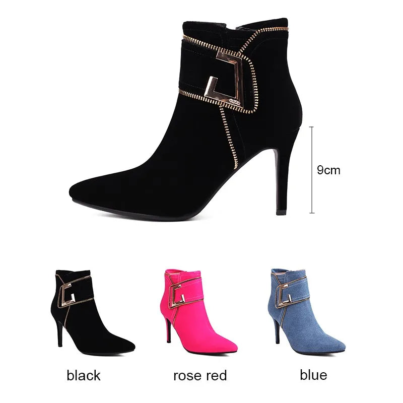 Western Denim Ankle Booties