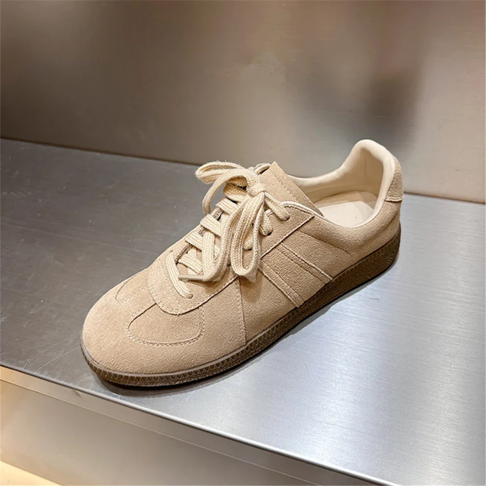 Genuine Leather Sneakers Cross-tied Comfort Casual Flats Shoes Woman High Quality Sport Shoes Sneakers