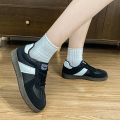 shoes lace-up outdoor walking shoes sneakers comfortable flat shoes