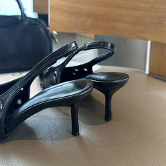 Big Size 43 Metal Heels Shoes In Pointed Toe Footwear Party Thin High Heels Shoes