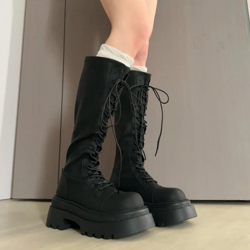 Flats Platform High Boots Shoes